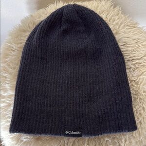 Columbia Black Ribbed Knit Beanie. Unisex. One size Adult